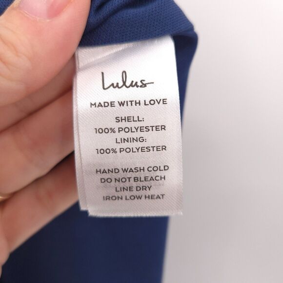 Lulus NWT Still the One Satin Maxi Dress Size M Blue Floral Print - Picture 13 of 13